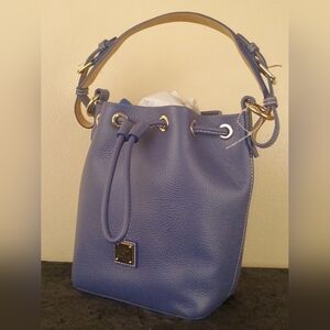 Dooney & Bourke Lucca Leather Drawstring Marine Blue NWT